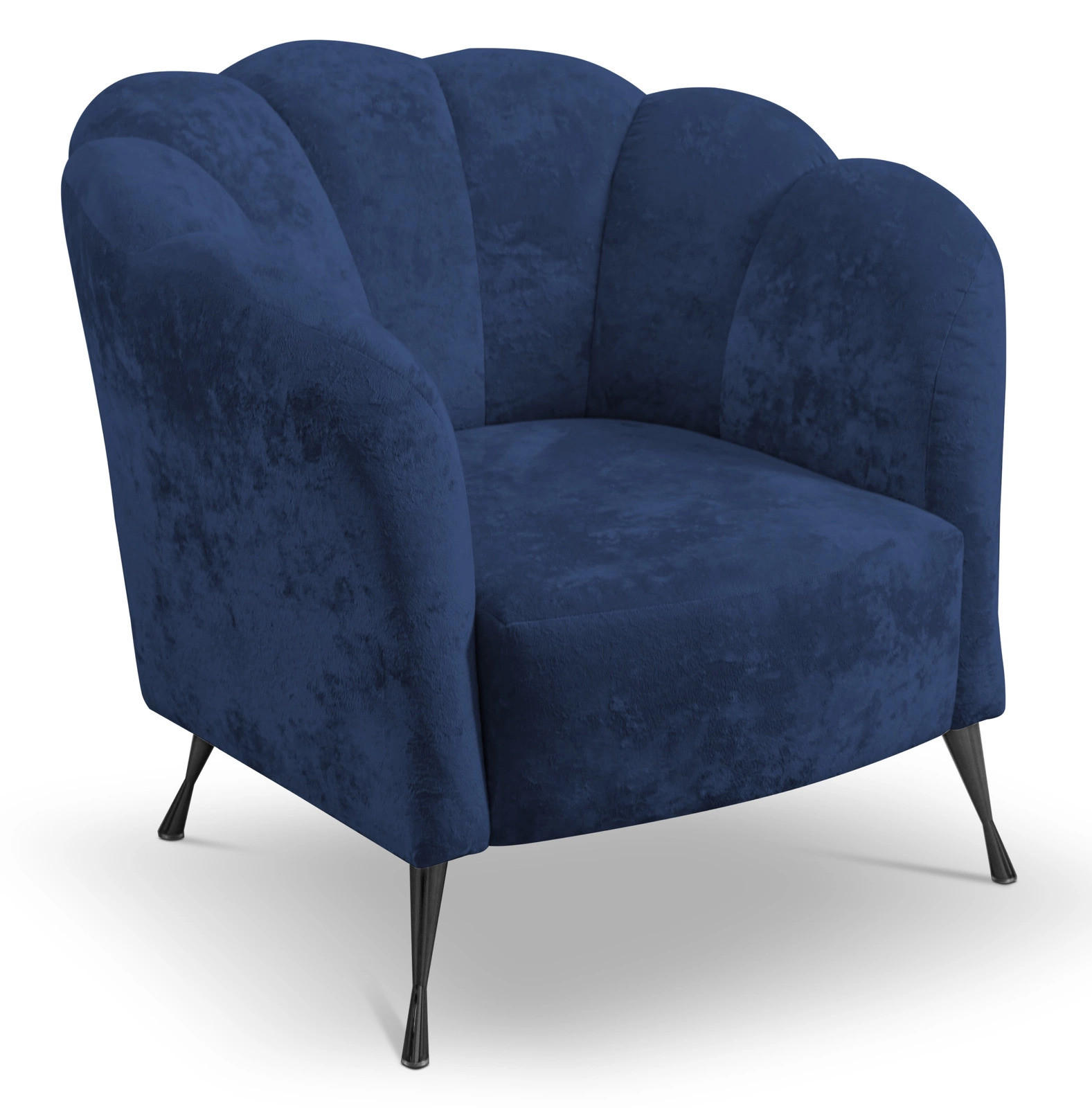 POLSTERSESSEL Adria mit Metallfüßen - Schwarz/Dunkelblau, Holzwerkstoff/Textil (87/78/83cm) - Ravio