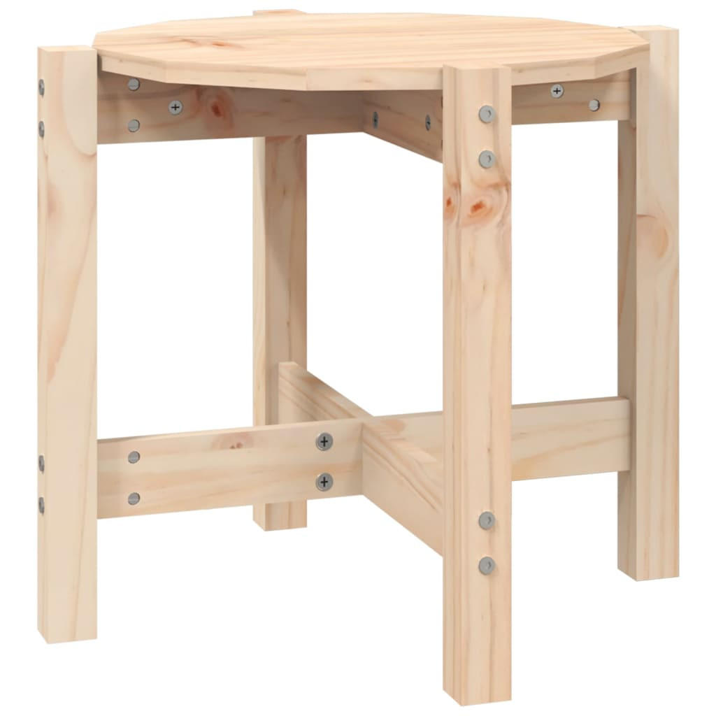 COUCHTISCH Ø 52,5x45 cm Massivholz Kiefer - Braun, Holz (52.5/52.5/45cm) - furnicato