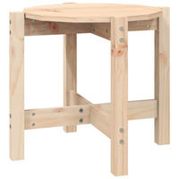 COUCHTISCH Ø 52,5x45 cm Massivholz Kiefer - Braun, Holz (52.5/52.5/45cm) - furnicato