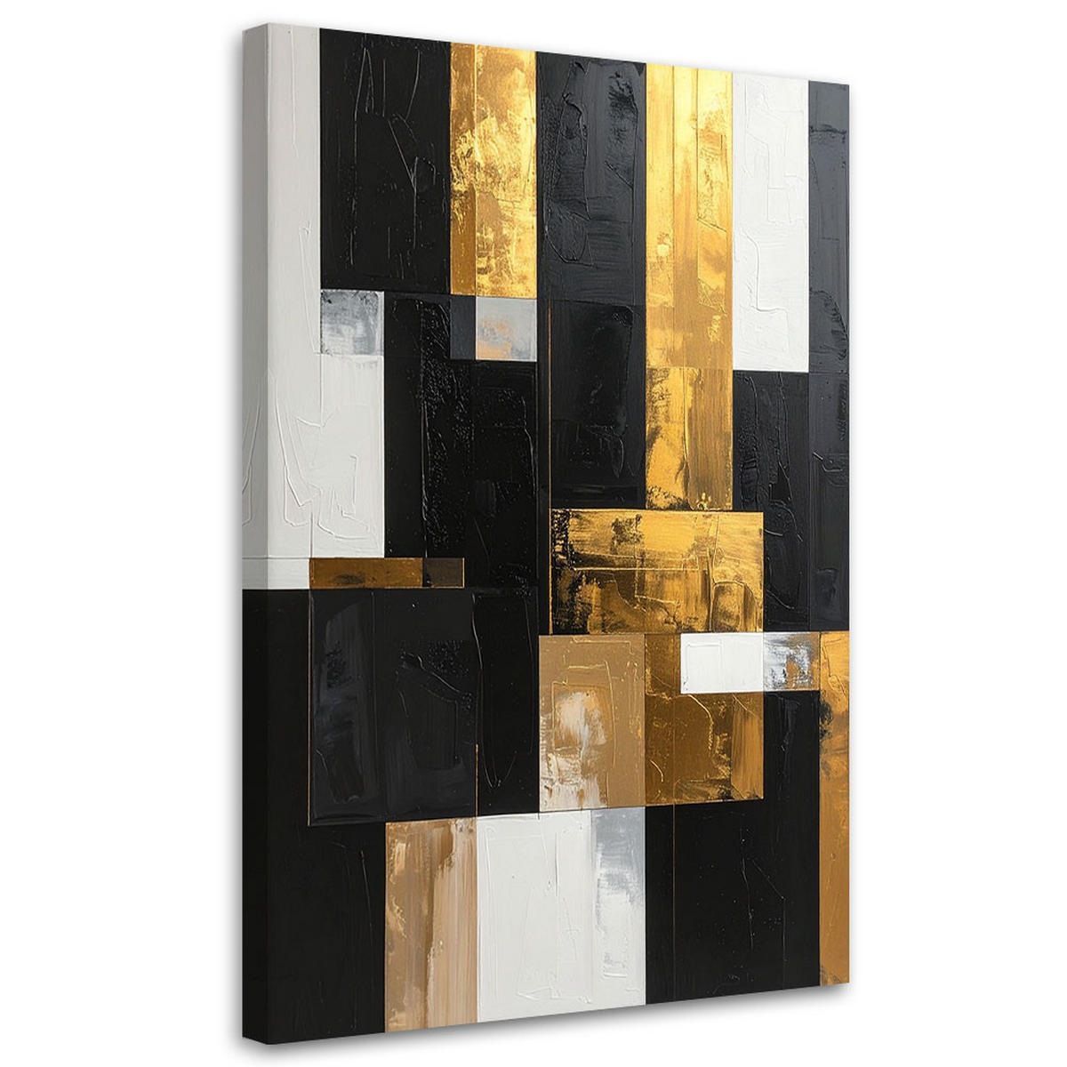 LEINWANDBILD 3D und geometrisch 60x90cm - Goldfarben, Textil (60/90cm) - Feeby