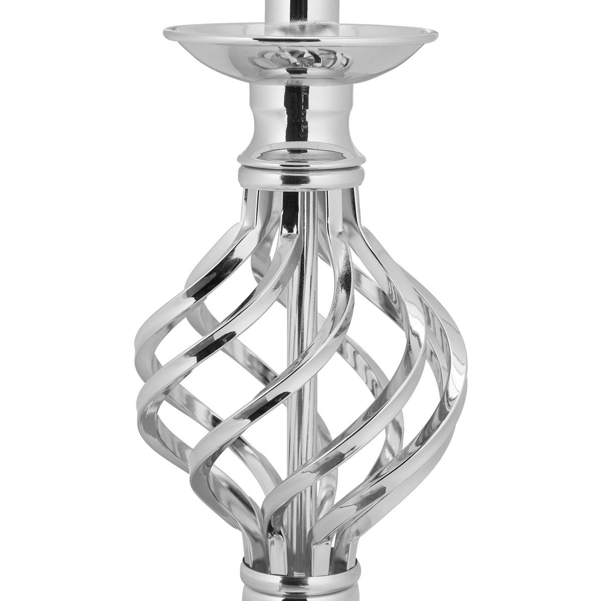 TISCHLAMPE - Silberfarben, Kunststoff/Textil (25/25/43.5cm) - Relaxdays