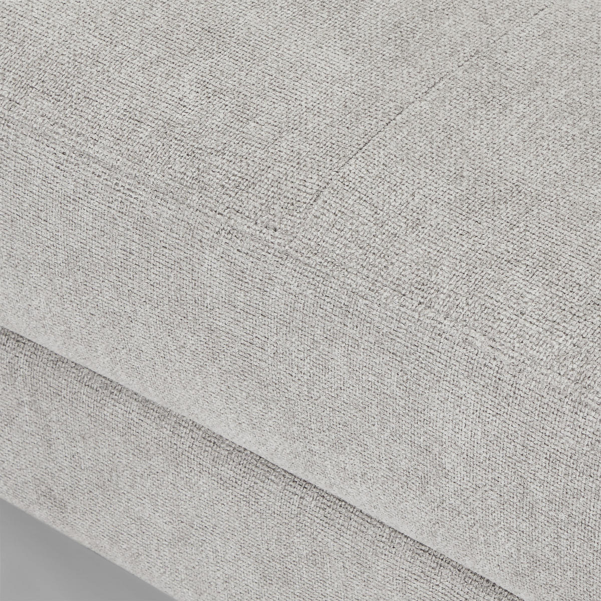 ECKSOFA Webstoff Grau - Schwarz/Grau, Textil/Metall (290/95cm) - Furnhouse