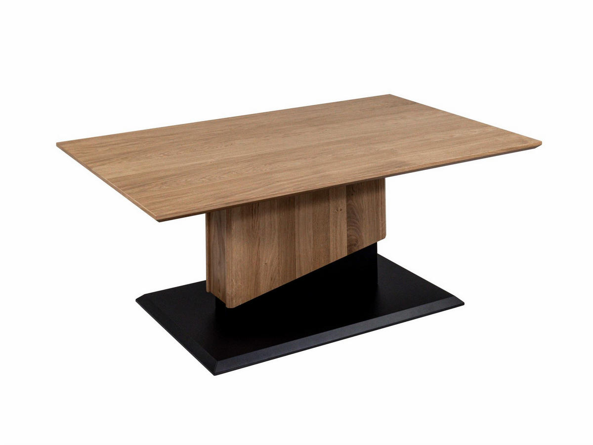 COUCHTISCH höhenverstellbar Citlali 110x54x65 Echtholz Wildeiche - Wildeiche/Schwarz, Holz (110/65/65cm) - 58aufmkessel