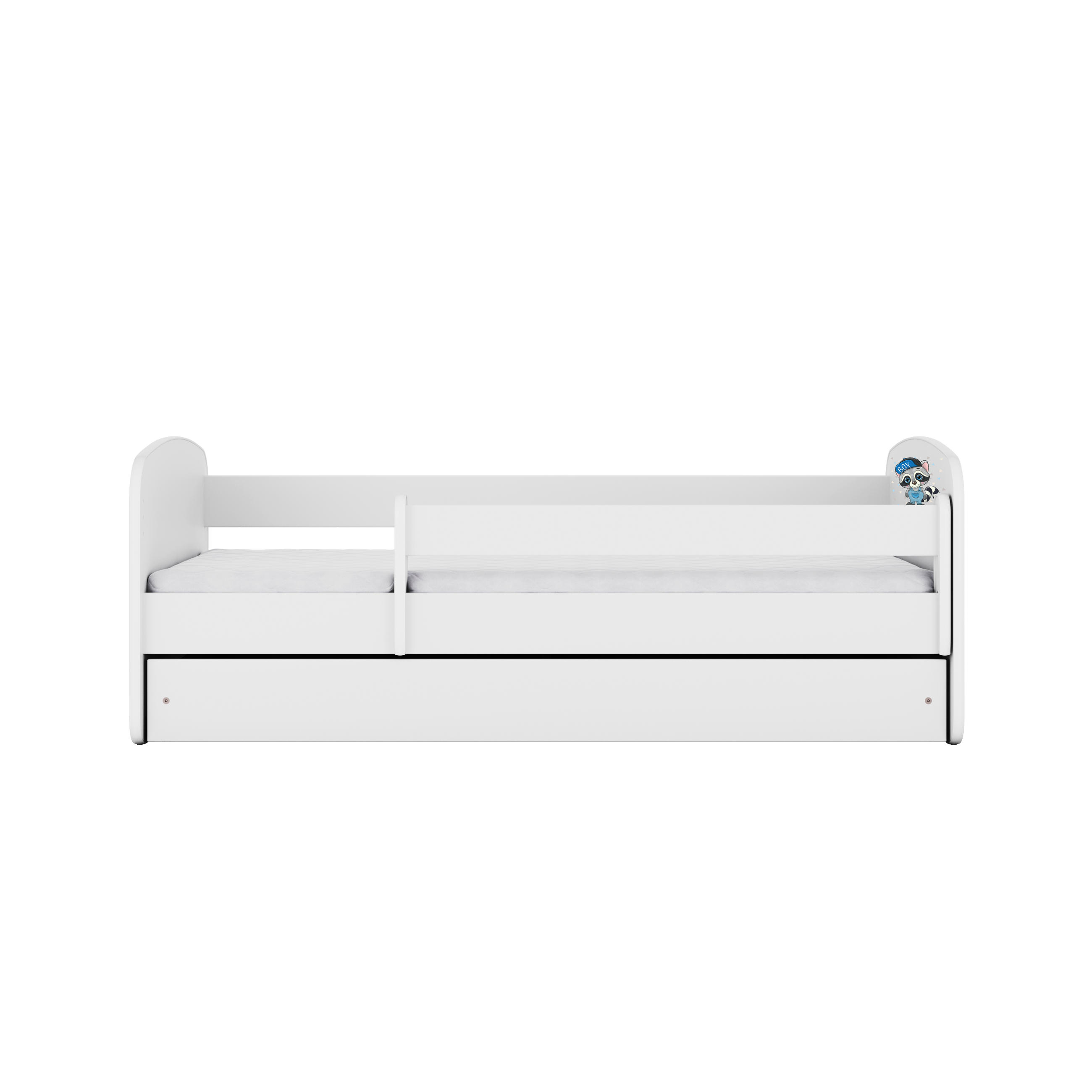 KINDERBETT Waschbär mit Schublade 160/80 90/61/164 - Weiß, Holzwerkstoff (80/160cm) - RAUMHIRSCH FURNITURE