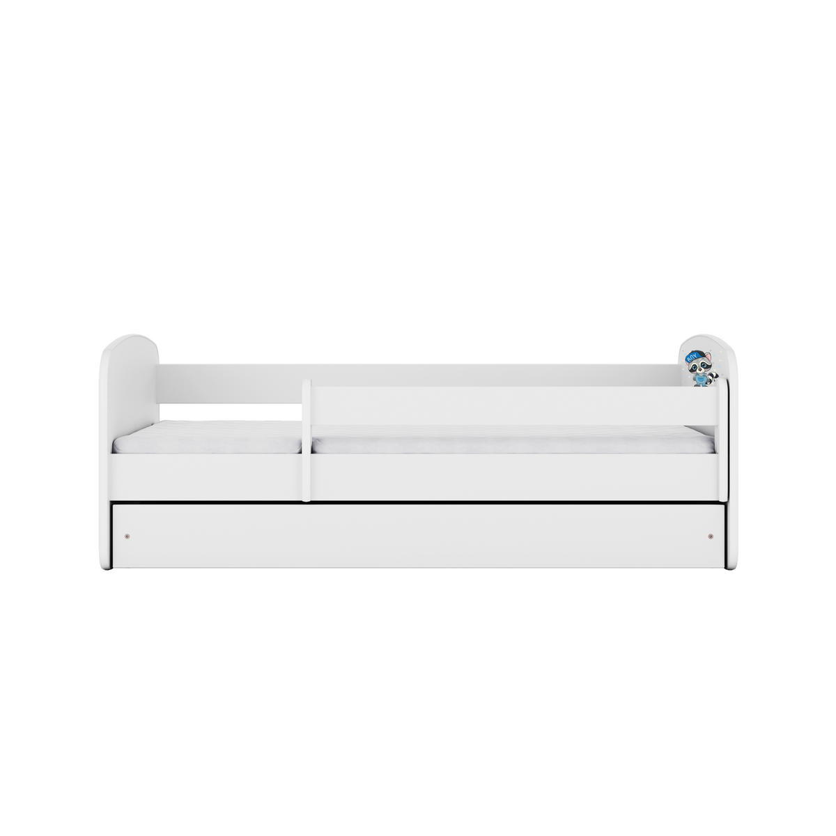 KINDERBETT Waschbär mit Schublade 160/80 90/61/164 - Weiß, Holzwerkstoff (80/160cm) - RAUMHIRSCH FURNITURE