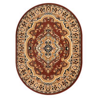 TEPPICH ATLAS oval braun medaillon 160/220 cm - Braun, Textil (160/220cm) - Tapiso