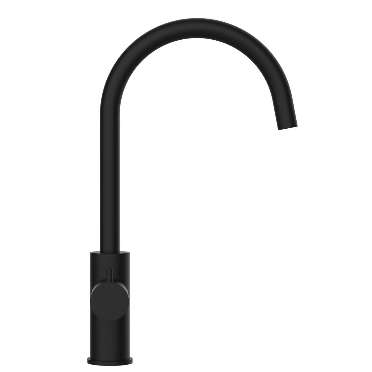 5-WEGE-KÜCHENARMATUR, Edelstahl Massiv aus Chirurgenstahl, PVD Schwarz Matt, 360° schwenkbar - Schwarz, Metall (23/38.6/23cm) - VIZIO