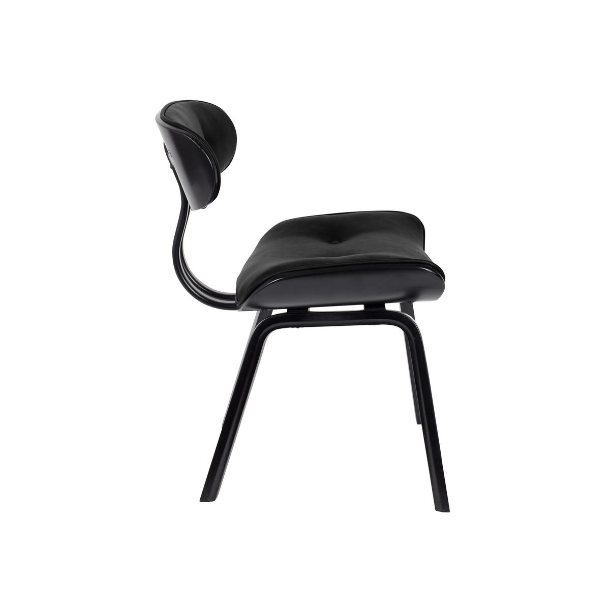 ESSZIMMERSTUHL Blackwood Kunstleder Schwarz - Schwarz, Kunststoff (51/78/555cm) - Dutchbone