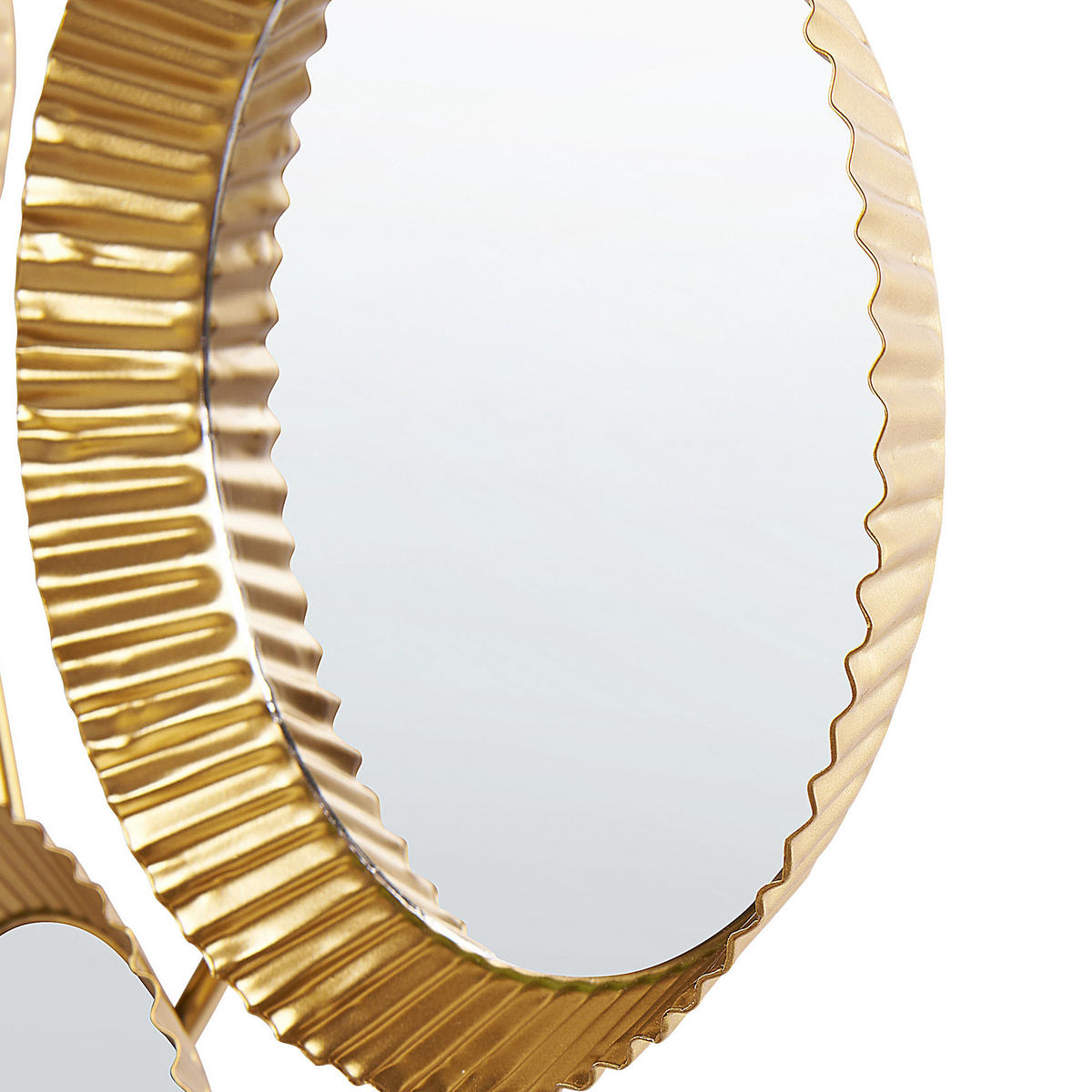 WANDSPIEGEL 55/36 cm 5-teilig Wattrelos - Goldfarben, Metall (36/55/5cm) - Beliani