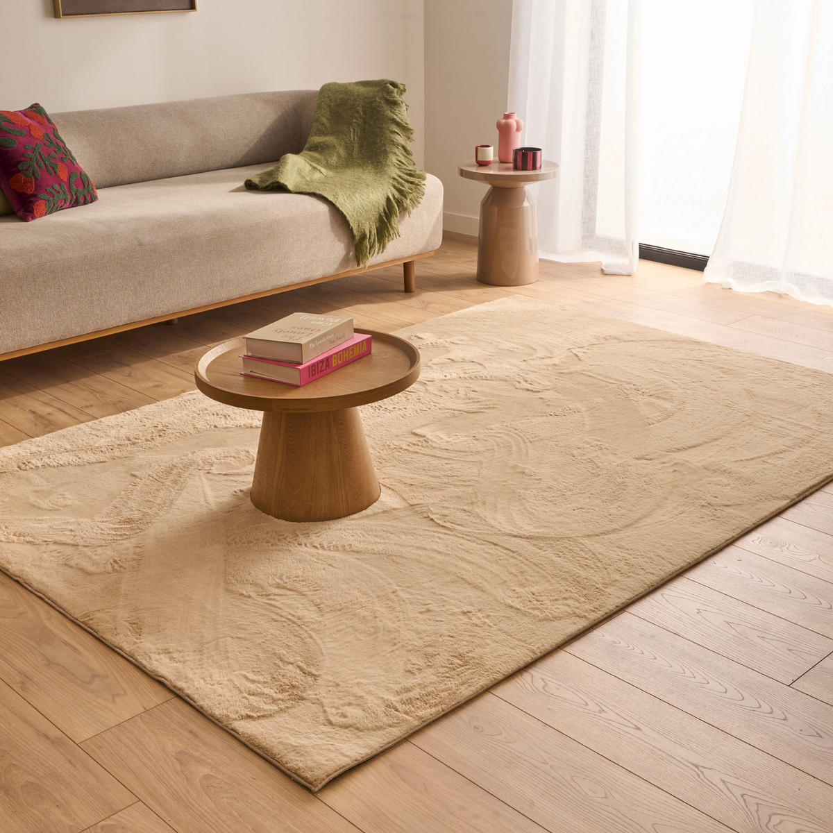 TEPPICH uni ultra weich beige Nube 200x290cm - Beige, Textil (200/290cm) - Nazar Rugs