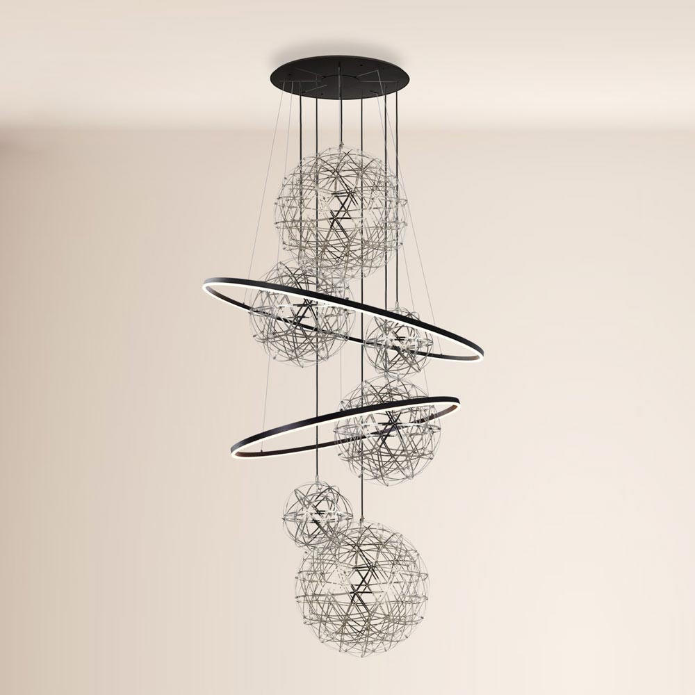 LED-GALERIELEUCHTE Fusion Schwarz/Chrom - Schwarz, Metall (150/150/500cm) - s.luce