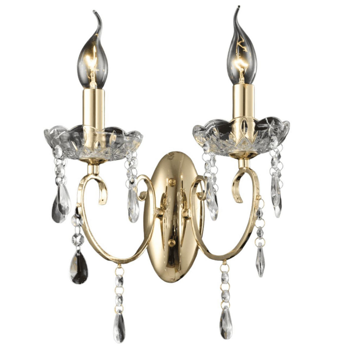 WANDLEUCHTE Pavia, Roségold, 28cm - Roségold, Glas (20/28/25.5cm) - KOSILUM