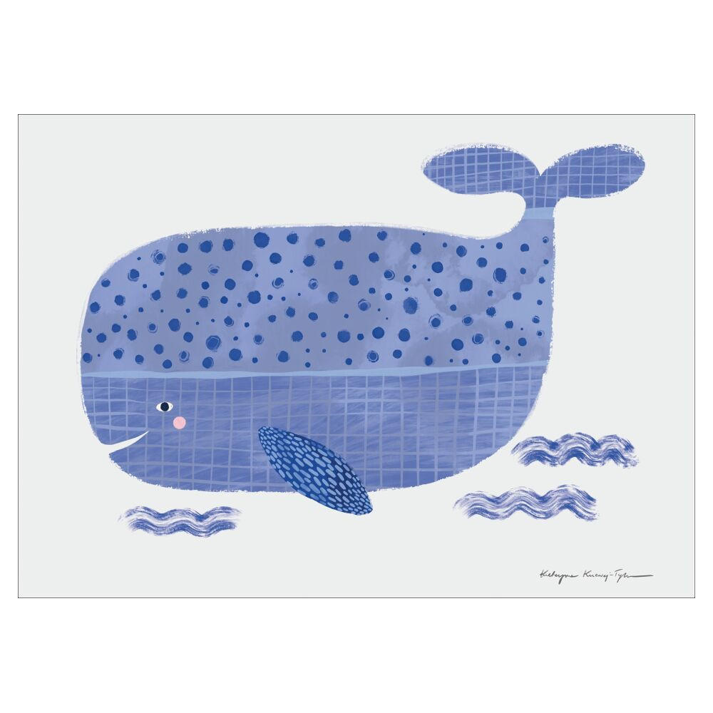 POSTER Wild Apple - Whale - Blau, Papier (70/100/0.1cm) - Poster&Frame