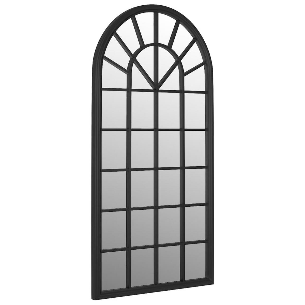 SPIEGEL Schwarz 90x45 cm Eisen für den Innenbereich - Schwarz, Metall (45/90/1cm) - furnicato