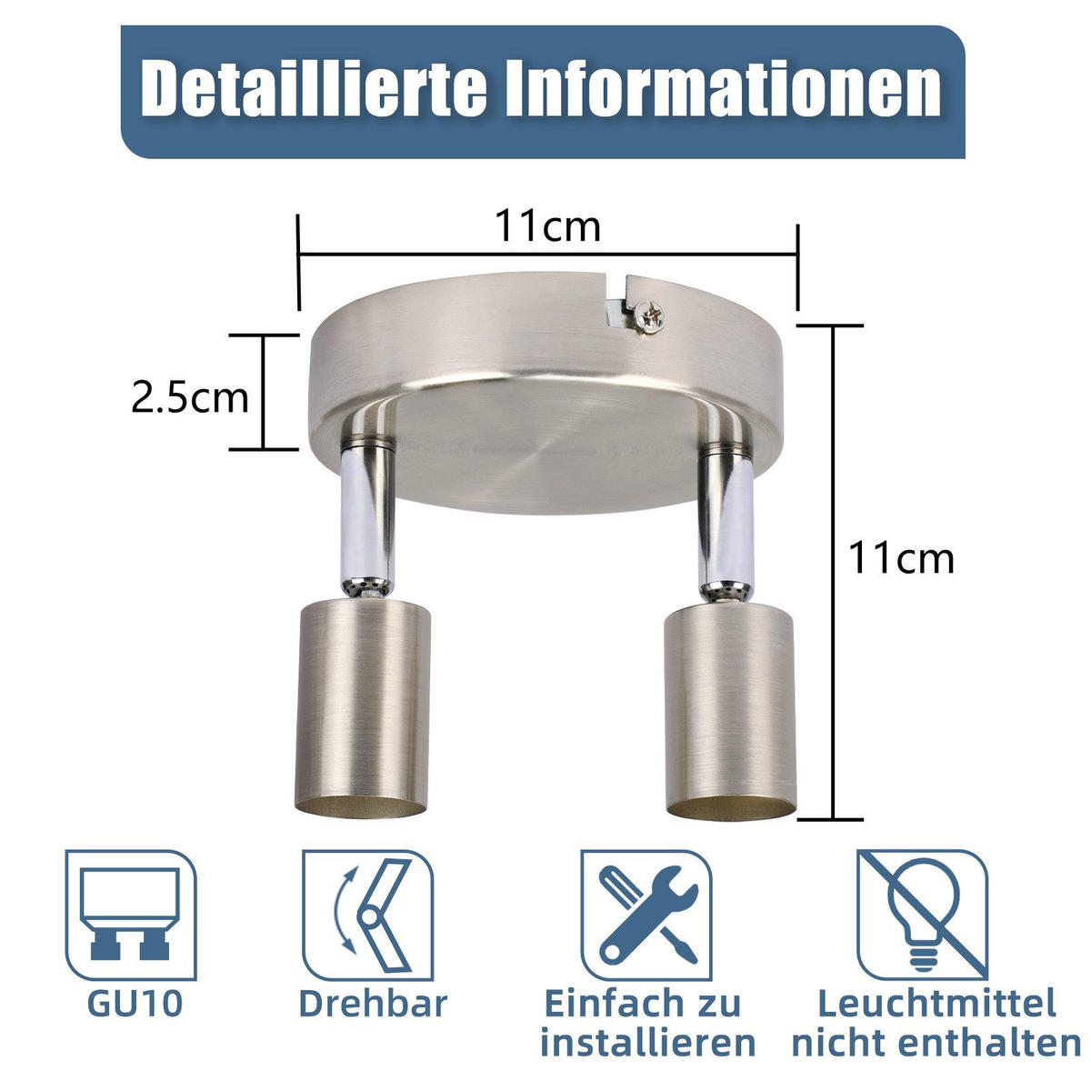 STRAHLER Genial 11/11/11 cm - Chromfarben, Metall (11/11/11cm) - ZMH