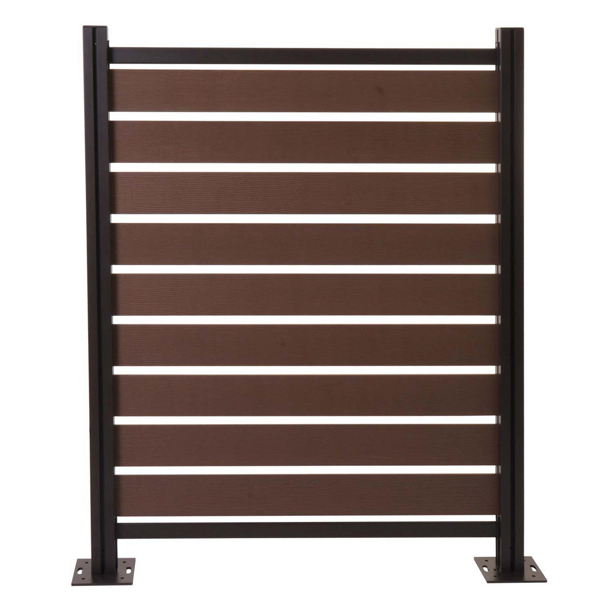 MÜLLTONNEN-ZAUN Alu 130x110x6cm Basis Braun - Braun, Metall (110/130/6cm) - PROREGAL