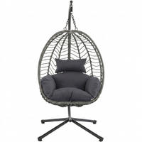 HÄNGESESSEL in Grau - Grau, Metall (92/197/104cm) - Home Collective