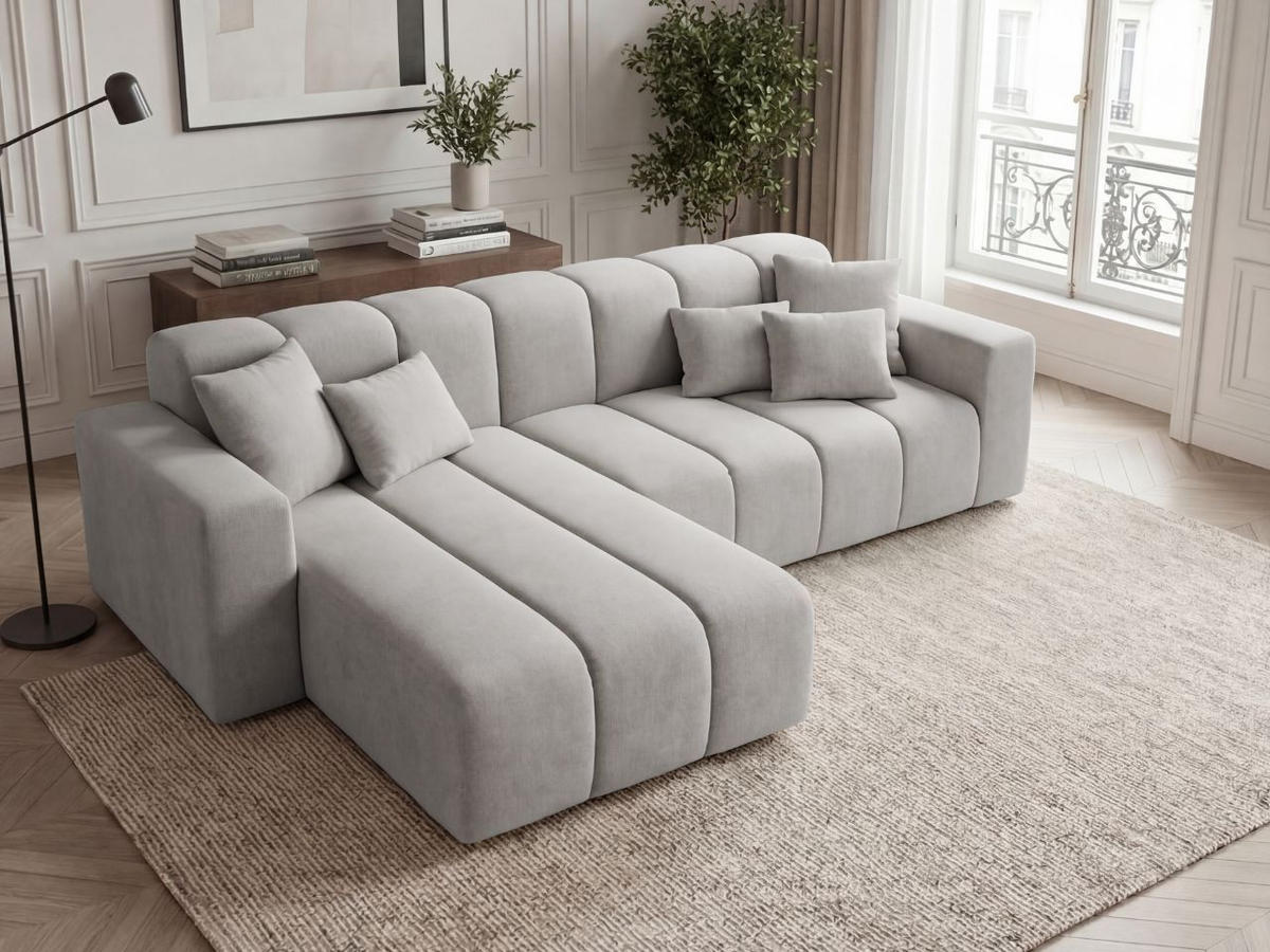 ECKSOFA Nork Grau Links - Grau, Holz/Textil (180/265cm) - Graingold