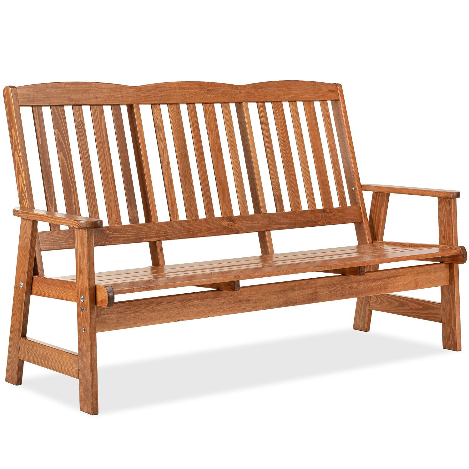 GARTENBANK ALCES aus massivem Kiefernholz, braun - Braun, Holz (70/106/170cm) - KONSIMO®