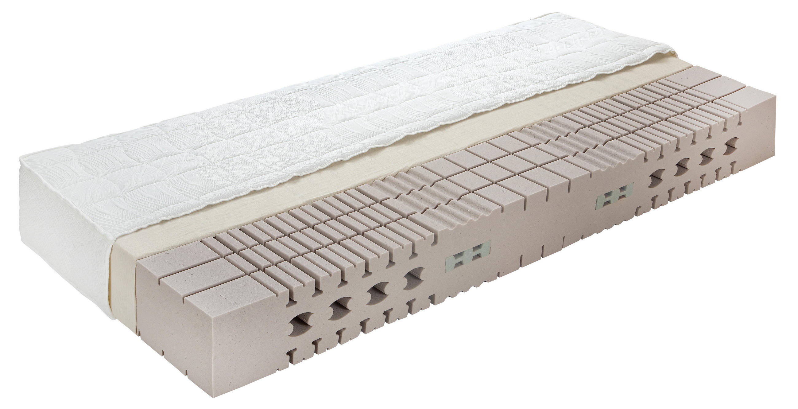 MATRATZE Royal KS , Größe: 100 x 200 cm, Härtegrad: Fest (H4) - Weiß, Textil (100/200cm) - Betten-ABC