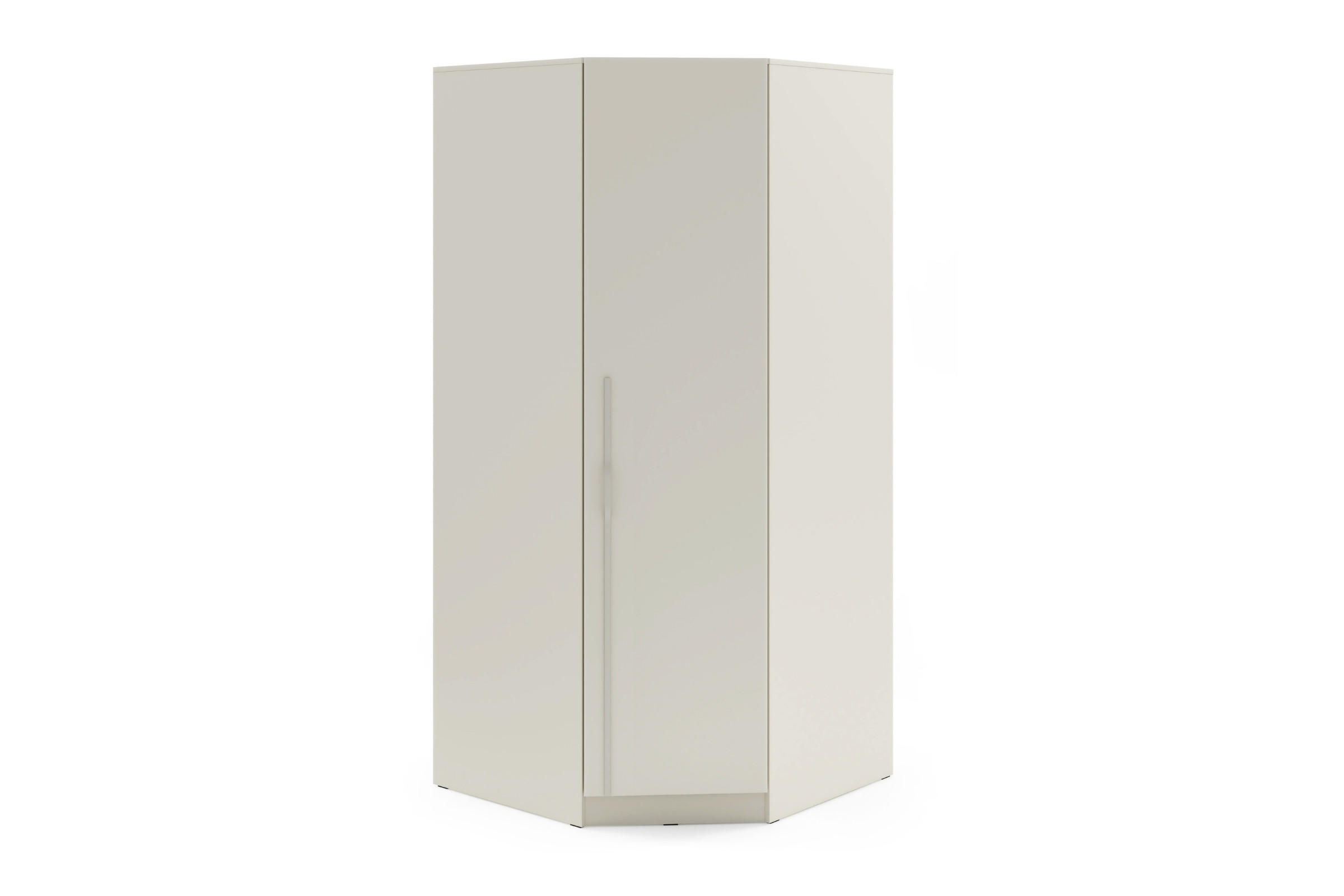 ECKKLEIDERSCHRANK BRISSO BR4 95/210/95 cm in Kaschmir mit Metallgriffen - Kaschmir, Holzwerkstoff/Metall (95/210/95cm) - Deine Möbel 24