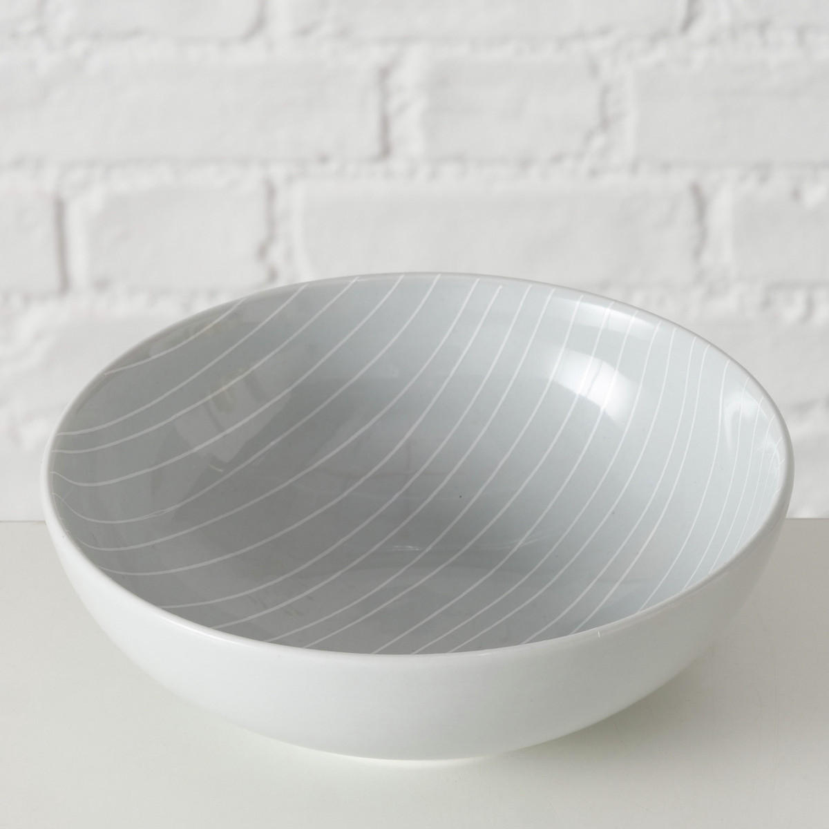 KERAMIKSCHALE Bergen Ø 17 cm - Grau, Keramik (17cm) - Boltze Home