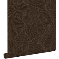 TAPETE Blätter 50 x 900 cm - Braun, Papier (50/900cm) - ESTAhome