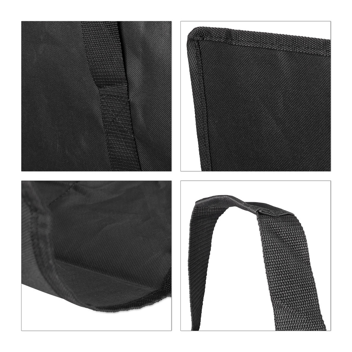 KAMINHOLZTASCHE - Schwarz, Textil (49/46/22cm) - Relaxdays