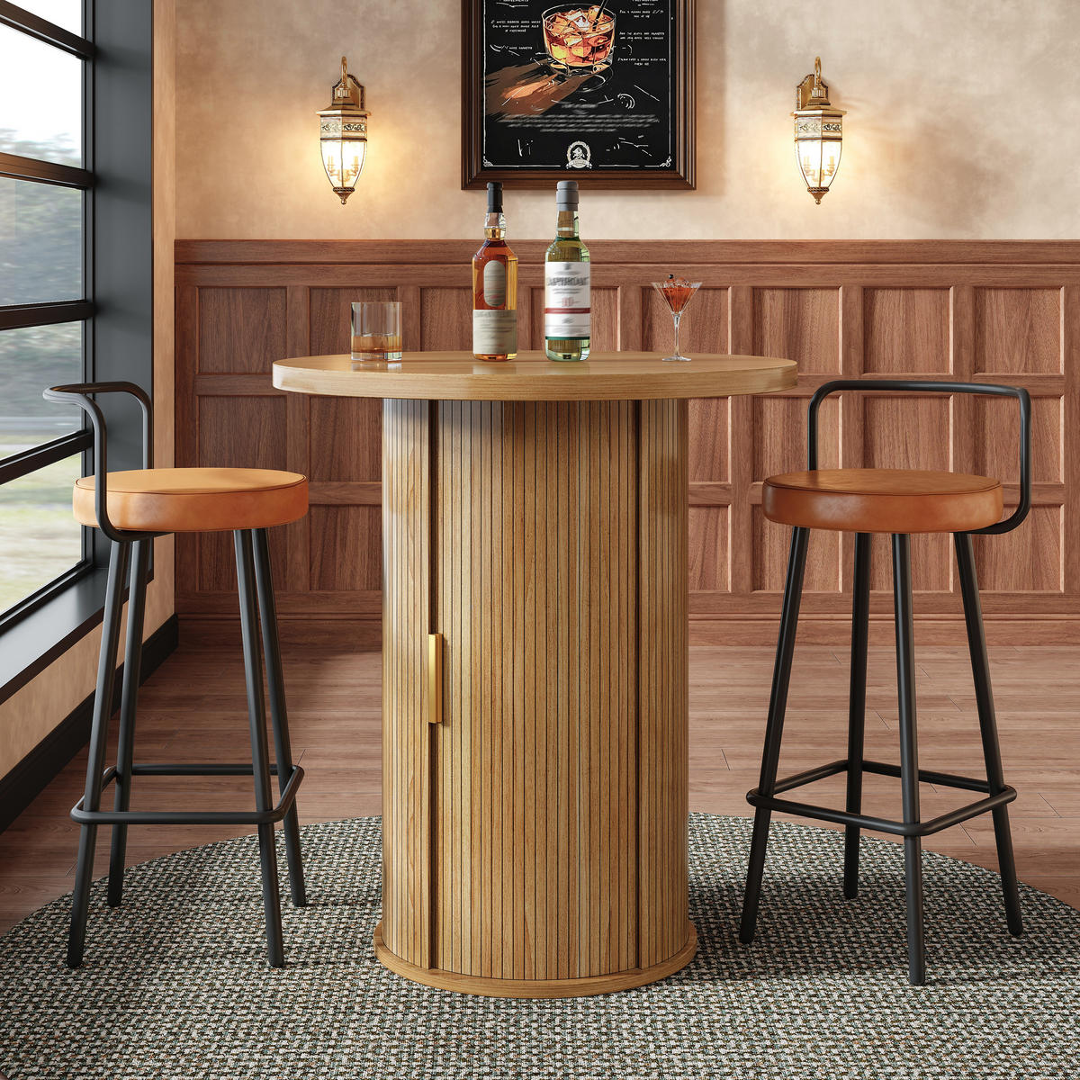 BARTISCH Holzoptik 60/60/91,6 cm - Naturfarben, Holz (60/60/91.6cm) - PANGIVO