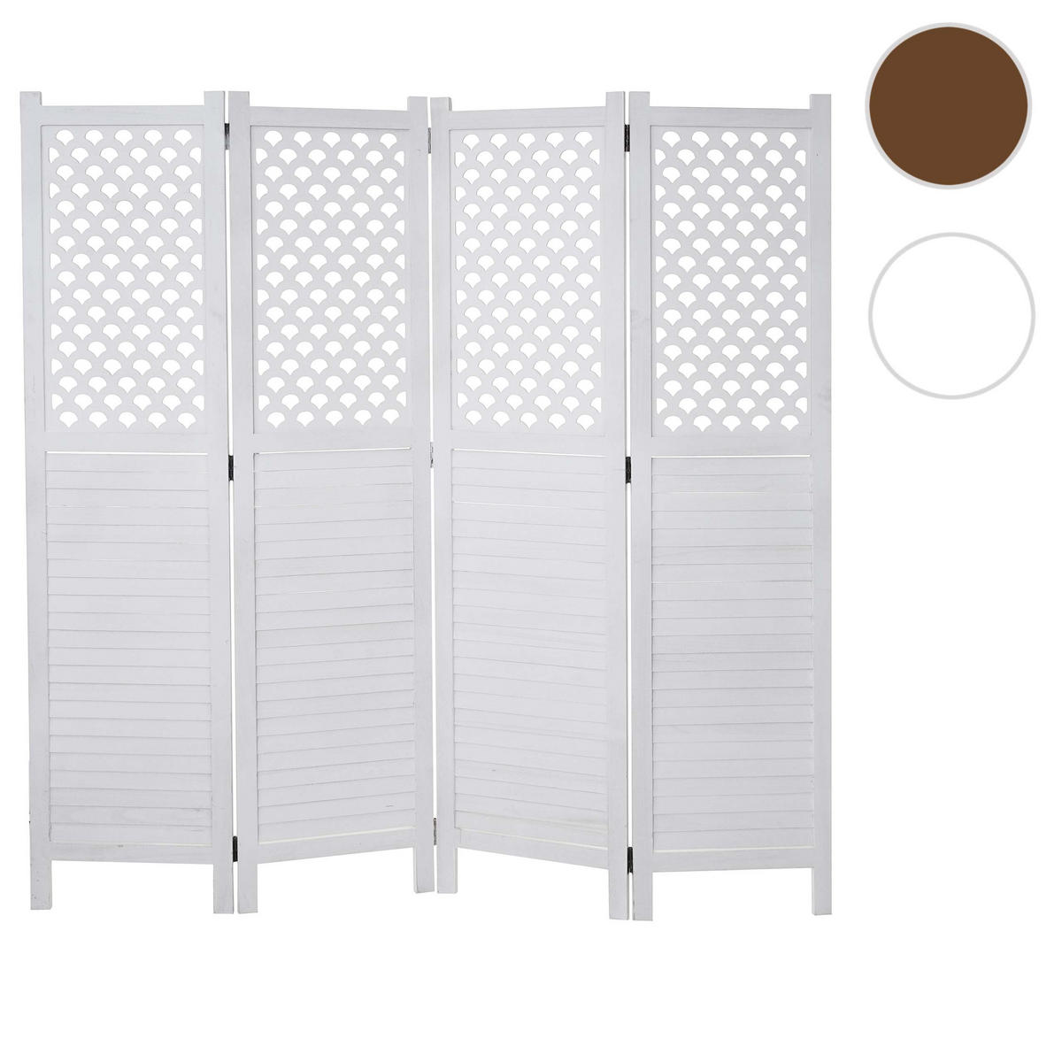 PARAVENT Weiß - Weiß, Holz (161/170/2cm) - MCW