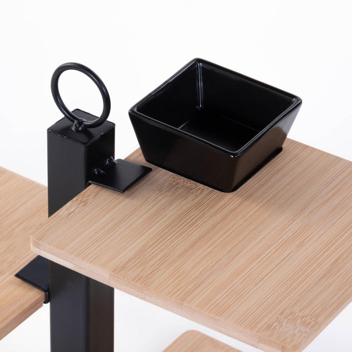 ETAGERE für Servieren von Snacks Schwarz 15,5/14/27 cm - Schwarz, Naturmaterialen (1/27cm) - Excellent Houseware