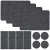 TISCHSET aus Filz, 12er Set 43/30 cm Grau - Grau, Kunststoff (43/30/1cm) - Dunedesign