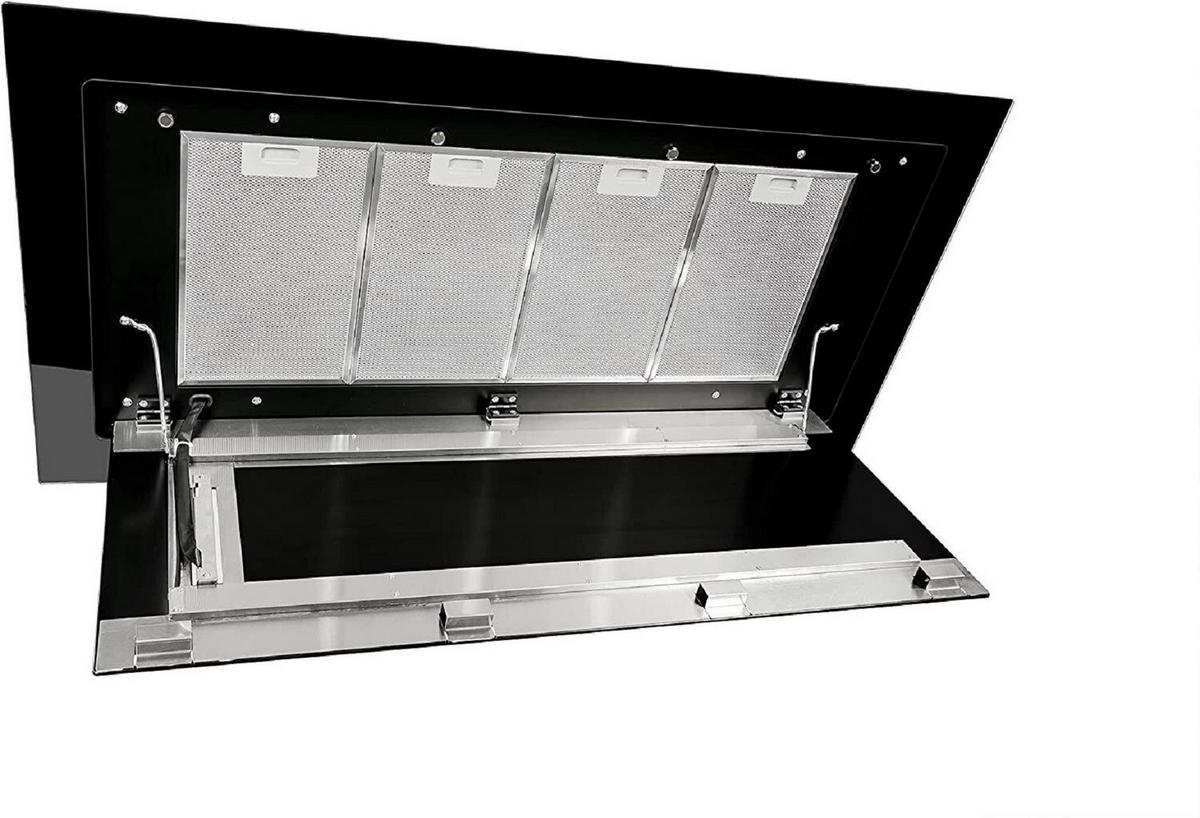 DUNSTABZUGSHAUBE GCH C 341 120 BL 120 cm Schwarz - Schwarz, Glas (120/10/60cm) - Gurari