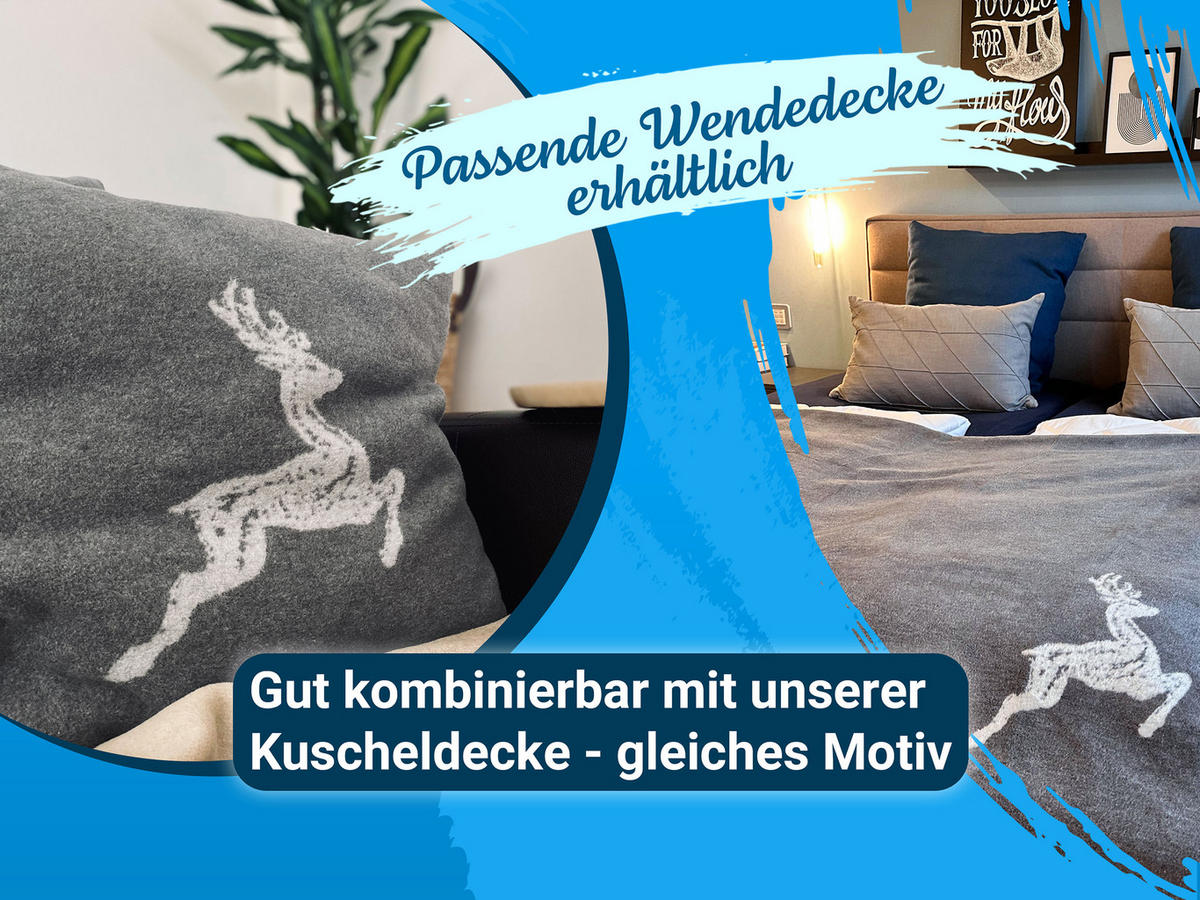 KISSENBEZUG, 2er-Set, 50x50 cm, 60% Baumwolle, 40% Polyacryl, Grau - Grau, Naturmaterialien (50/50cm) - Zollner