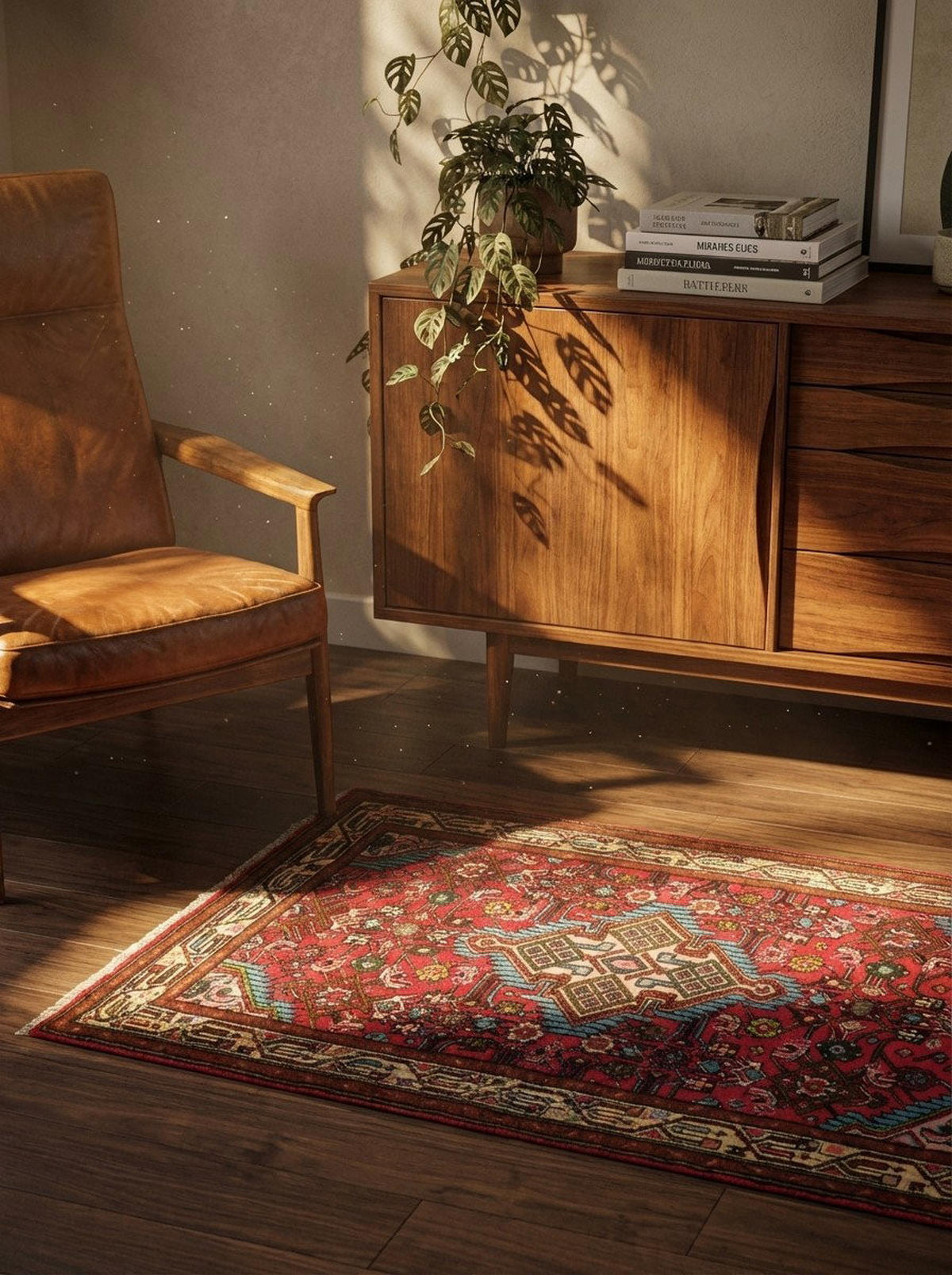 TEPPICH Assadabad Rot 129/80 cm Schurwolle - Rot, Textil (80/129cm) - Looma