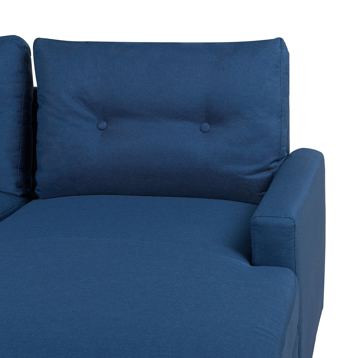 ECKSOFA Polsterbezug Marineblau rechtsseitig Flakk - Hellblau, Textil (232/147cm) - Beliani