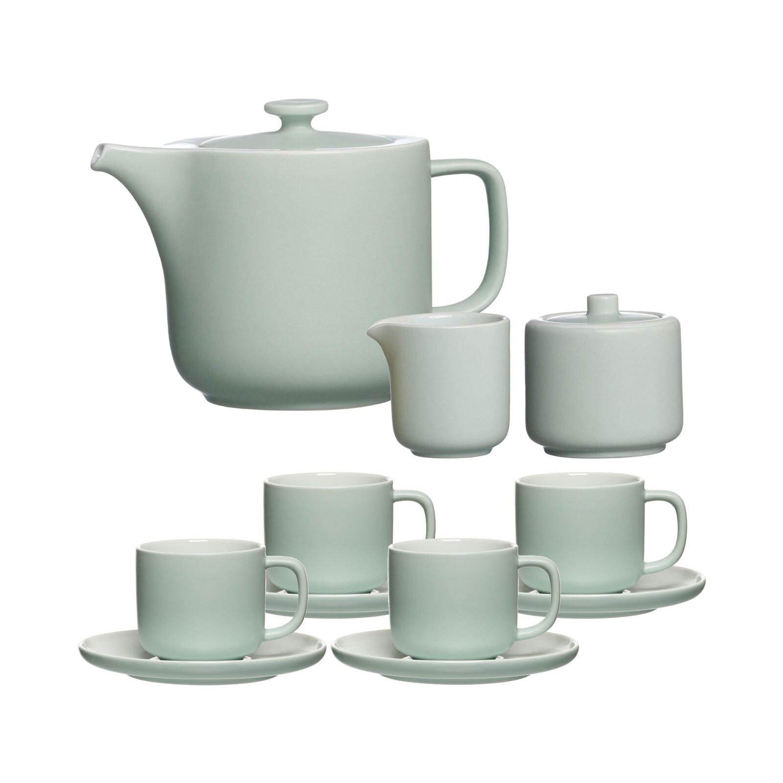 TEESERVICE Jasper mint 11er Set - Mintgrün, Keramik (1/1/1cm) - Ritzenhoff Breker