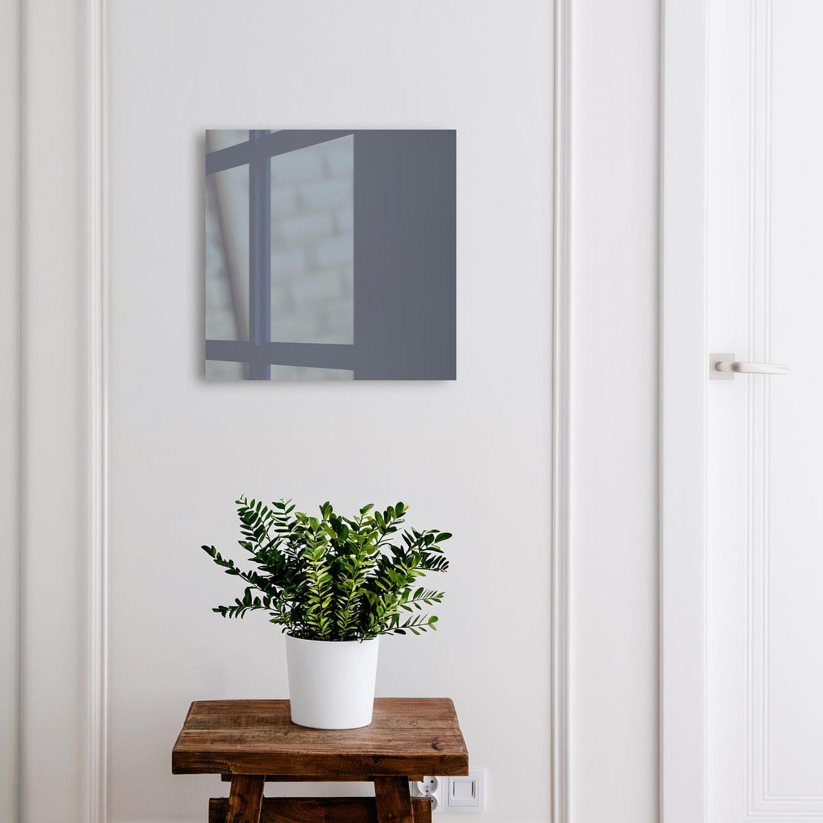 SCHLÜSSELBOX Schwarz 30x30 cm- Türöffnung nach rechts - Kühles Grau - Grau, Metall (30/30/5cm) - TULUP