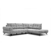 ECKSOFA SALVINI 5-Sitzer, grau - Schwarz/Grau, Holzwerkstoff/Textil (292/158cm) - Courtois Laville
