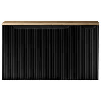 WASCHBECKENSCHRANK Newport-56 - Schwarz, Holzwerkstoff (100/60/40cm) - Lomado
