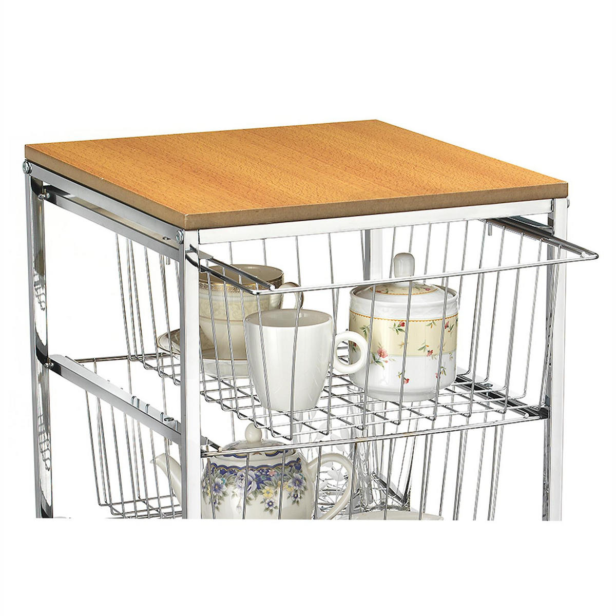 KÜCHENWAGEN RONJA - Chromfarben, Holzwerkstoff (34/76/36cm) - CARO-Möbel