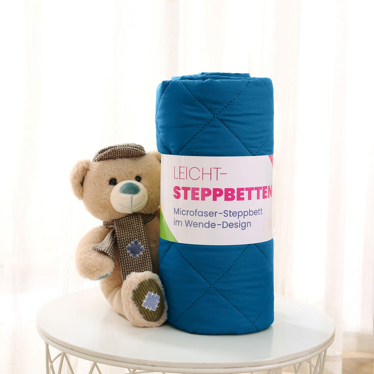 KINDER-SOMMERBETT Steppbett blau - Blau, Textil (135/200cm) - wometo