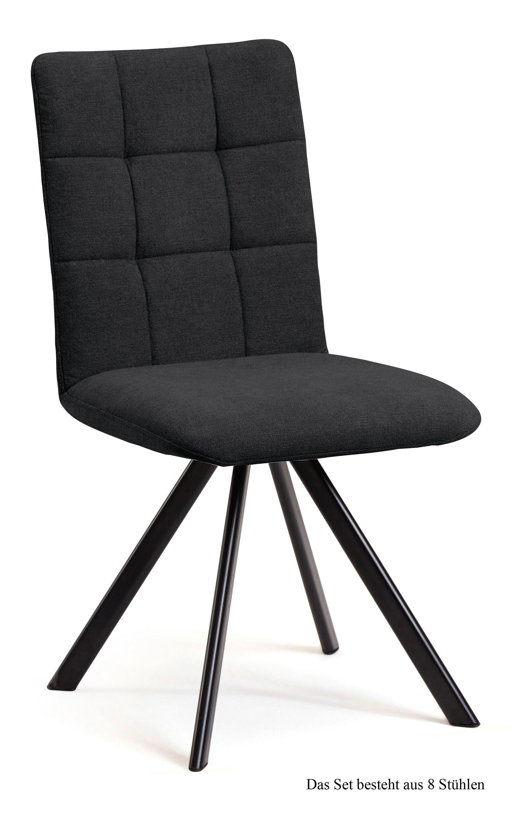 ESSZIMMERSTUHL (8er-Set) Dayla 47x91x60 Schwarz/Anthrazit - Anthrazit/Schwarz, Kunststoff (60/91/47cm) - 58aufmkessel