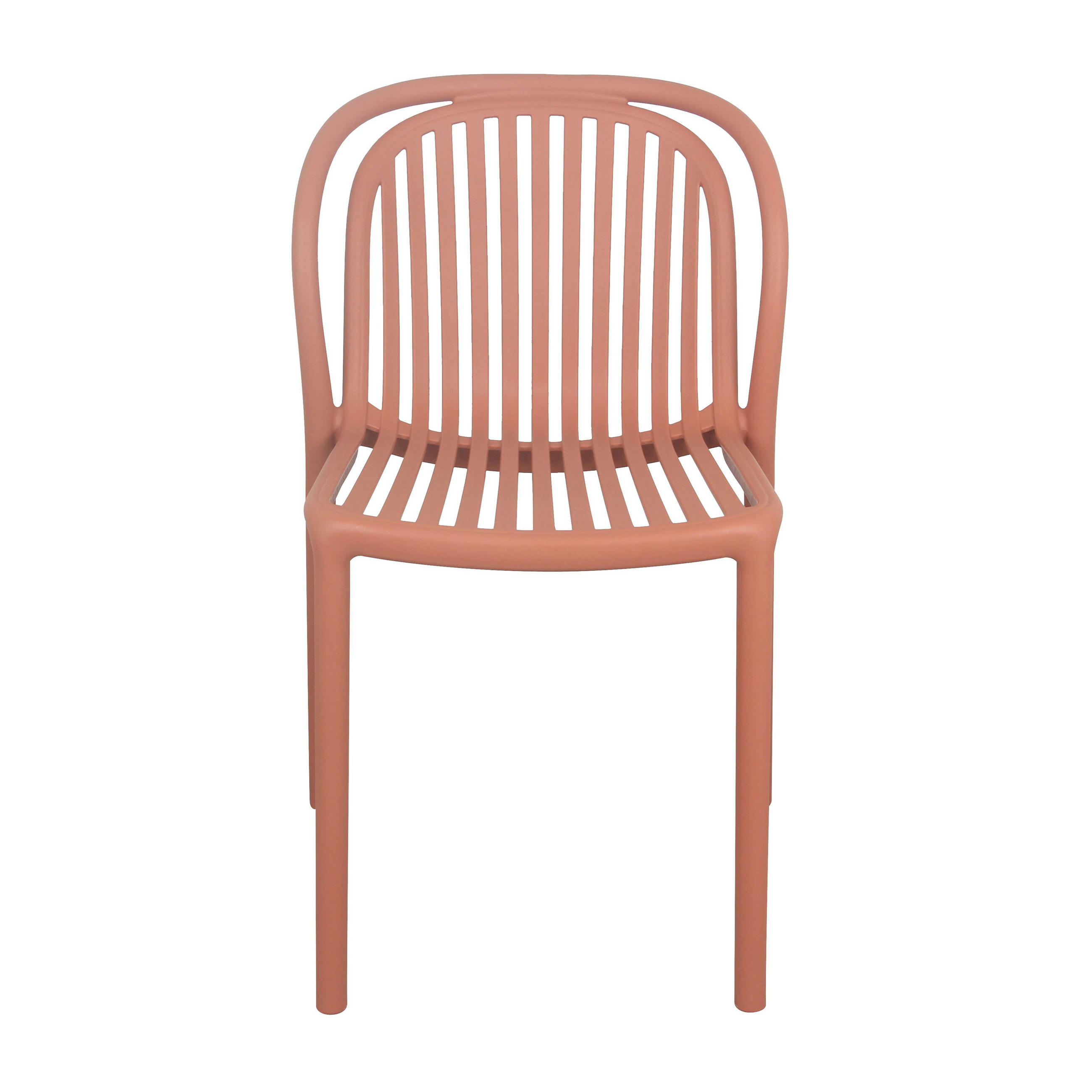 GARTENSTUHL, Terrakotta - Rot, Kunststoff (58/49cm) - Oviala