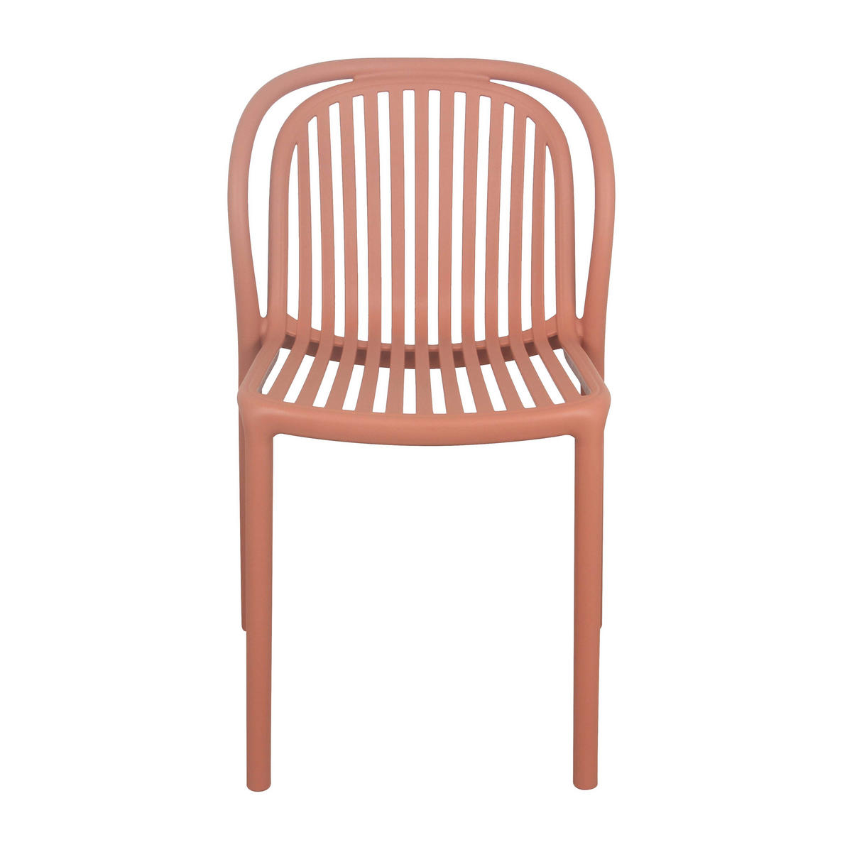 GARTENSTUHL 4-tlg., Terrakotta - Rot, Kunststoff (58/49cm) - Oviala
