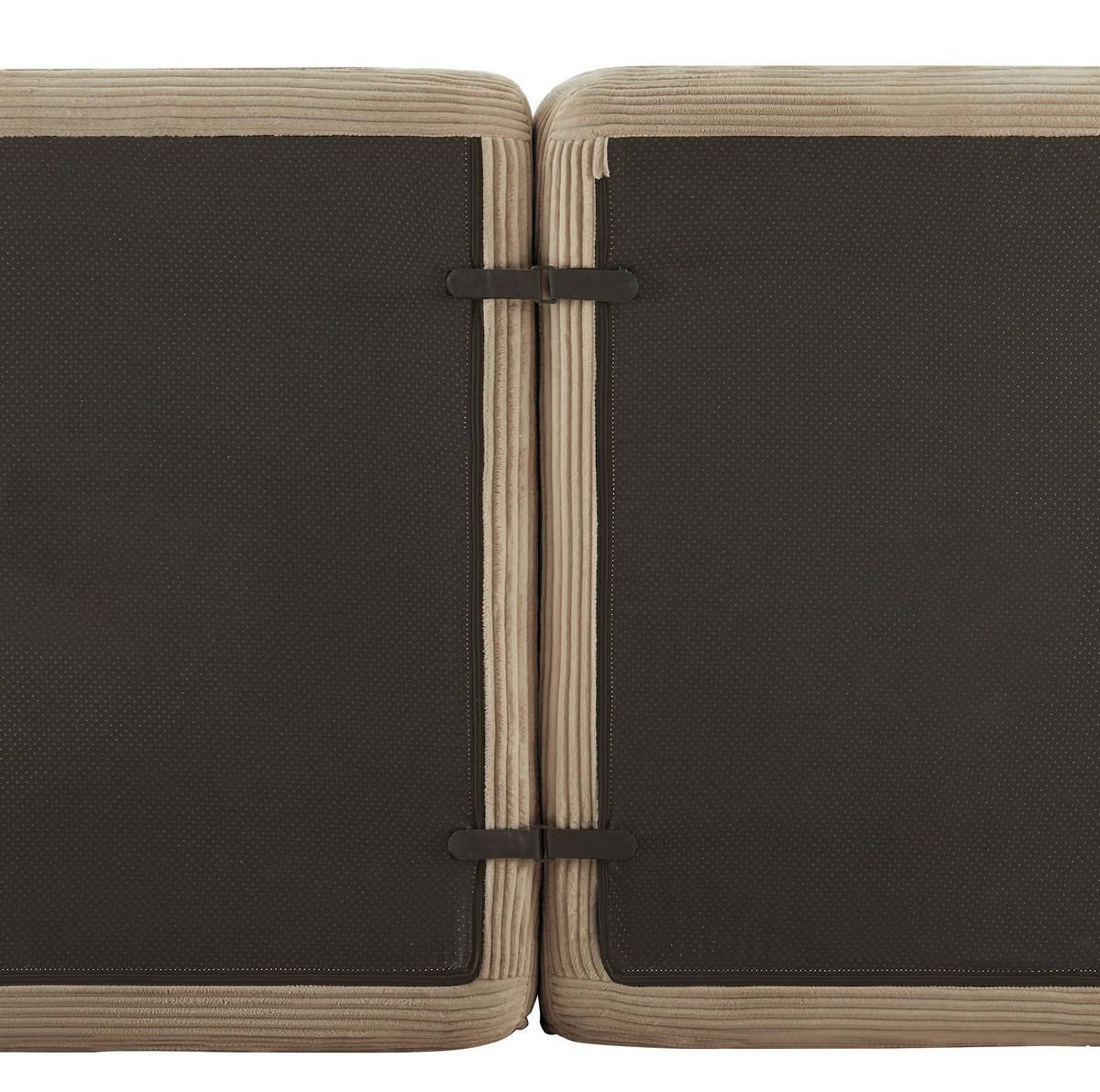 SOFA modular mit Tiefsitz 74 cm Cord Brown 3-tlg. - Braun, Kunststoff (177/69/204cm) - Meubliv