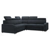 ECKSOFA Oslo 2rR2p - Silberfarben/Dunkelblau, Holz/Kunststoff (250/250cm) - MIRJAN24