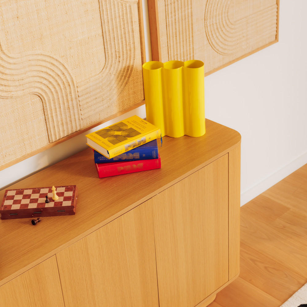 METALLVASE - Flora - GELB - Gelb, Metall (28cm) - Drawer