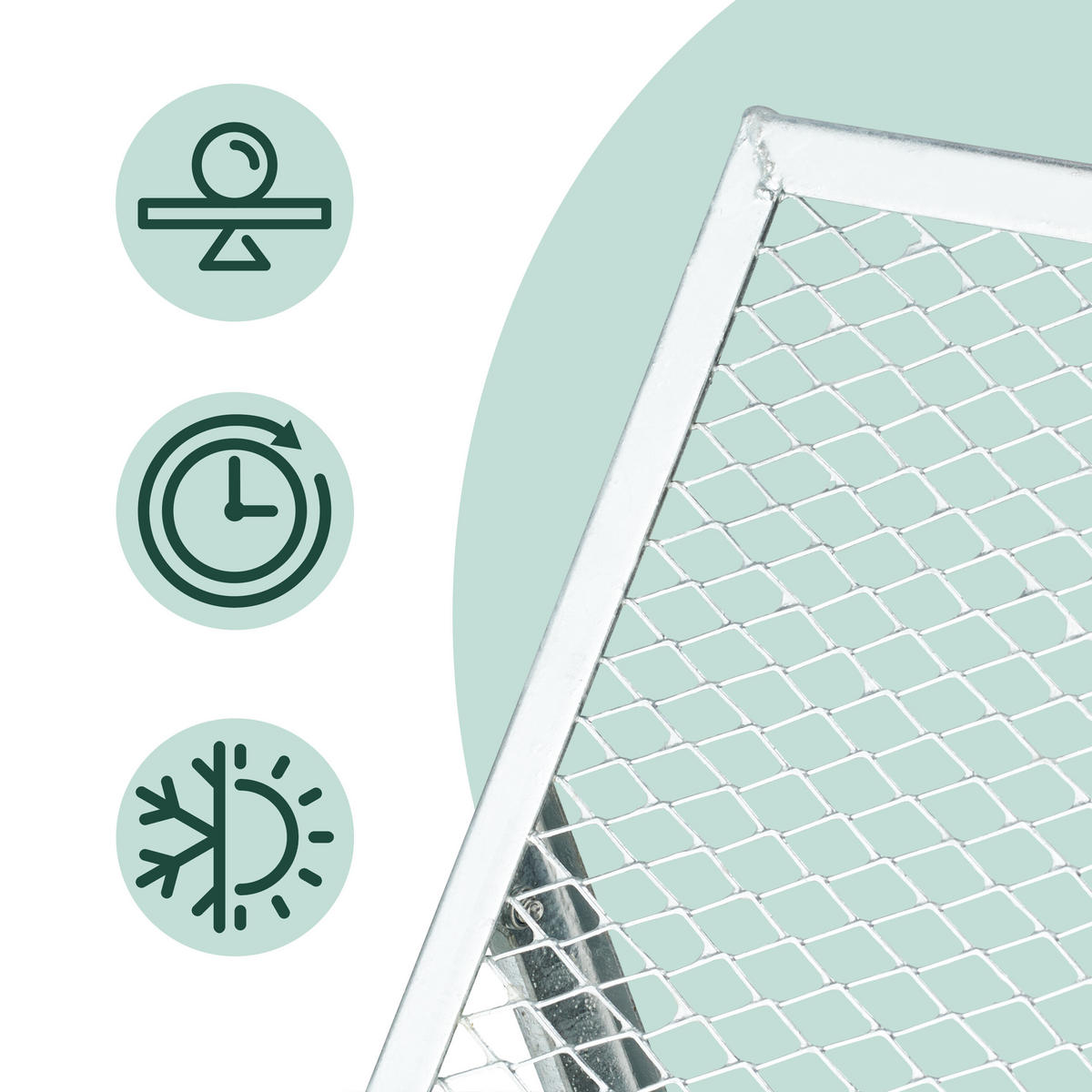 DURCHWURFSIEB - Silberfarben, Metall (60/85/80cm) - Relaxdays