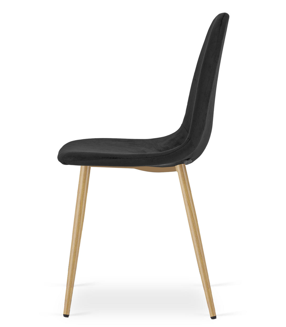 STUHL Schwarz 44,5x53 cm PADVA Samtbezug - Schwarz, Metall (44.5/41/53cm)